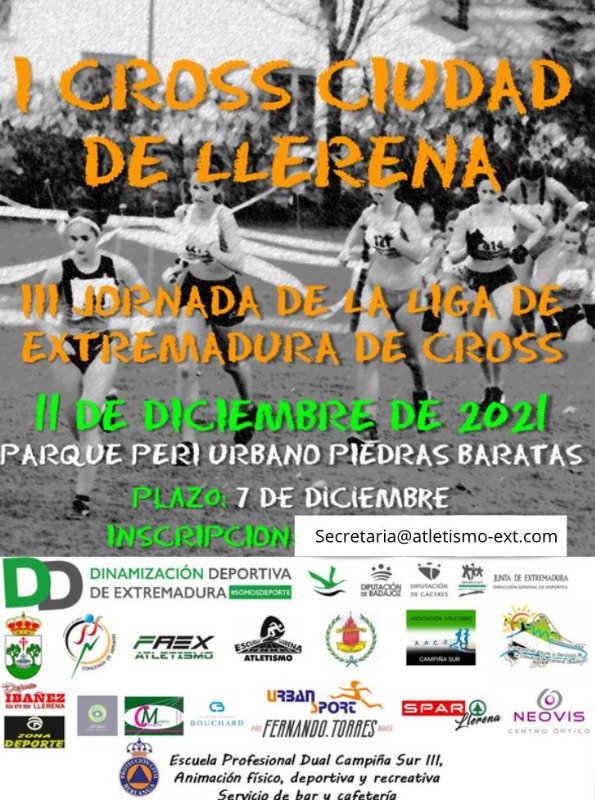 I Cross Ciudad de Llerena - V Jornada de la liga de Extremadura de Cross.