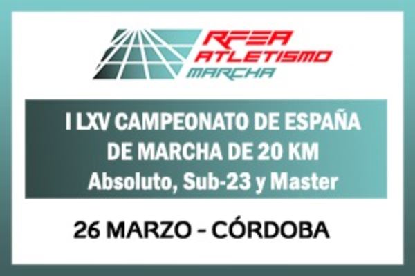 Campeonato de España de 20km Marcha: Álvaro Martín campeón de España de 20km Marcha, Ana Pulgarín 2ª Sub23