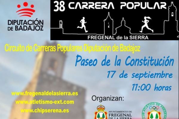 XXXVIII Carrera popular Fregenal de la Sierra: Resultados