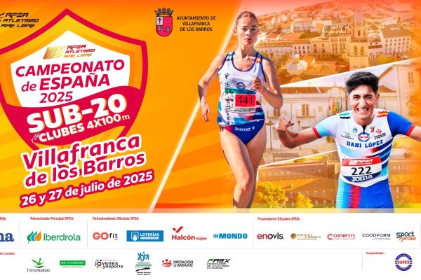 Campeonato de España Sub-20 y de clubes 4x100m en Villafranca de los Barros