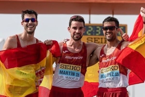 España campeona del mundo por equipos marcha. Álvaro Martín