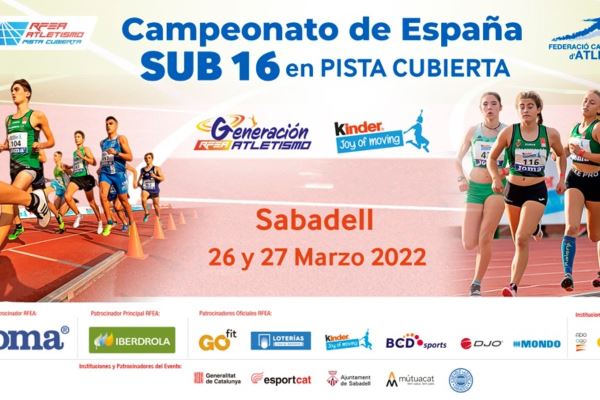 XXXV Campeonato de España Sub16 en Pista Cubierta en Sabadell: Resultados